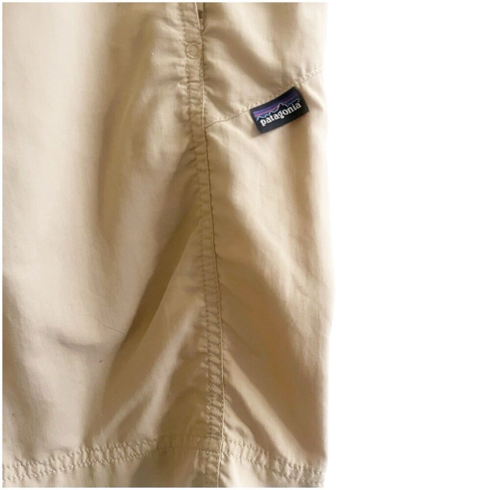 Patagonia Men’s Cargo Shorts Size Small Tan Outdoors Hiking Stretch Waist Nylon - Picture 6 of 11
